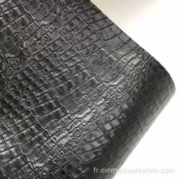 matériau du sac Faux cuir de crocodile PU Cuir artificiel